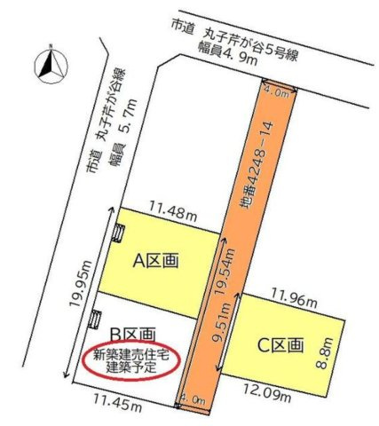 売土地　静岡市駿河区丸子芹が谷の土地図