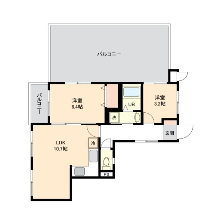 セザール第二上福岡　中古マンション　4階の間取り