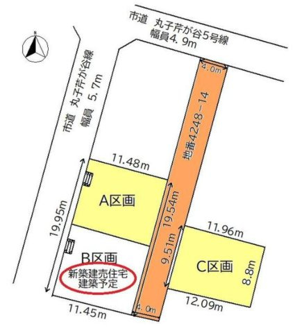 C区画の土地図