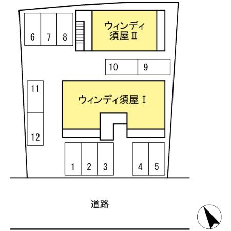 ウィンディ須屋　Ⅰ棟の区画図