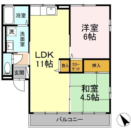 ウィンディ須屋　Ⅰ棟の間取り