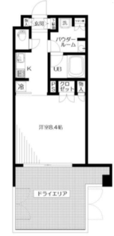 世田谷区経堂５丁目の賃貸マンションの間取り