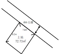 坂戸市中富町　建築条件なし売地　東武東上線『坂戸駅』徒歩9分　【浅羽野小学区】の土地図