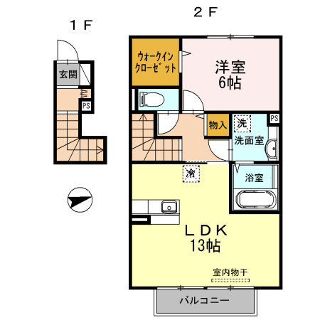 ルピナス高柳東町３の間取り