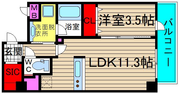 パンセ新町の間取り