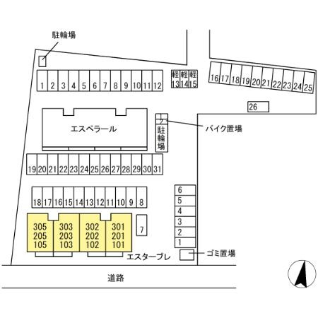 エスターブレの区画図