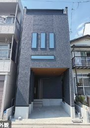 葛飾区西亀有2丁目　新築戸建ての外観パース