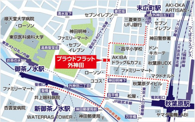 【地図】 | プラウドフラット外神田