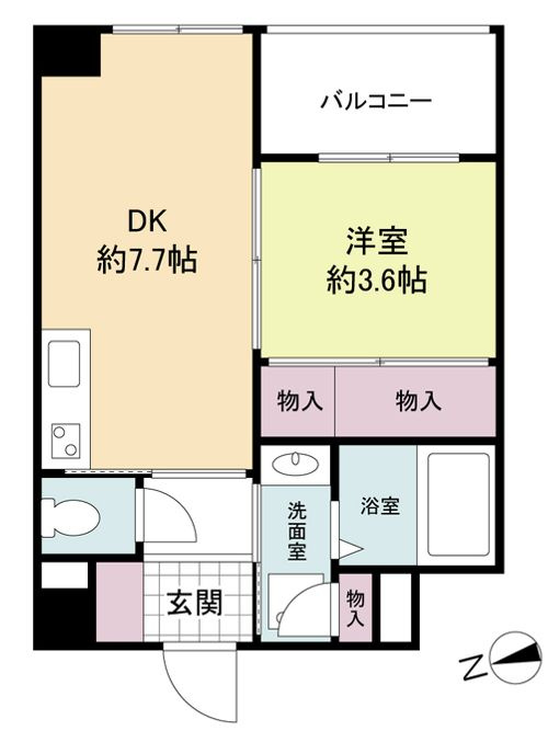 アリス・マナーガーデン谷町の間取り