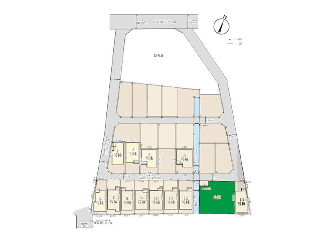 【前面道路含む現地写真】 | 志木市中宗岡1丁目　建築条件無売地　全26区画　(丸井志木店) | 北側7ｍ公道の様子／2026年3月6日撮影
お好きなハウスメーカーで建築可能