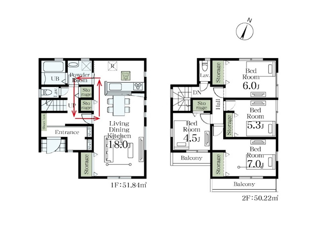 【土地図】 | 志木市中宗岡1丁目　建築条件無売地　全26区画　(丸井志木店) | 5号地