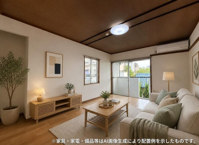 【洋室】 | パレー市ヶ尾B | 南西向き洋室7.4帖☆バルコニーに繋がる角部屋二面採光のお部屋です！エアコン付きで1年中快適に過ごせますね☆