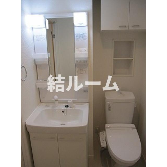 板橋区氷川町の賃貸マンションの洗面所