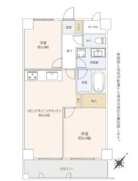 ライオンズマンション市場前の間取り