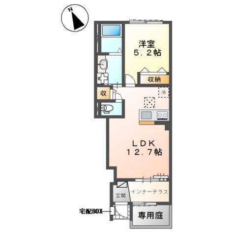 越谷市宮本町　アパートⅣ期新築工事の間取り