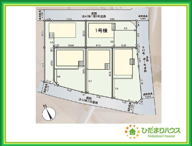 郡山市横塚第11　新築戸建　1号棟の区画図|小中学校まで、それぞれ徒歩10分圏内！公園も近く子育て環境良好です(^^)/