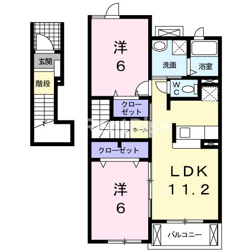 ヴィラ　シャングリ・ラＡの間取り|間取図