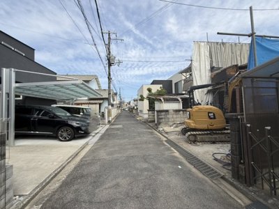 【前面道路含む現地写真】 | 【プレイワーク式内町】旭小まで歩9分・建築条件なし・更地渡し | 前面道路含む現地写真です