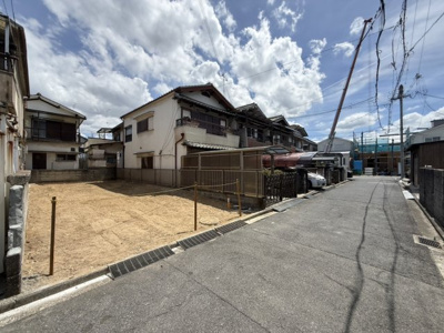 【前面道路含む現地写真】 | 【プレイワーク式内町】旭小まで歩9分・建築条件なし・更地渡し | 前面道路含む現地写真です