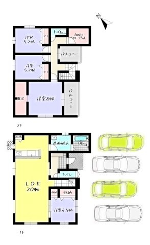 Adoble+ーアドブル＋小倉南区東貫2丁目1期　【小倉南区　新築戸建て】の間取り|Adoble+ーアドブル＋小倉南区東貫2丁目1期　【小倉南区　新築戸建て】
