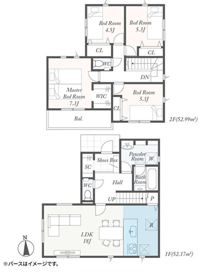 【間取り】 | 座間市入谷東3丁目　新築戸建て　全１棟【仲介手数料無料】