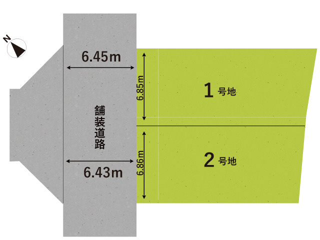 草津市草津町3期1号地　新築戸建の区画図
