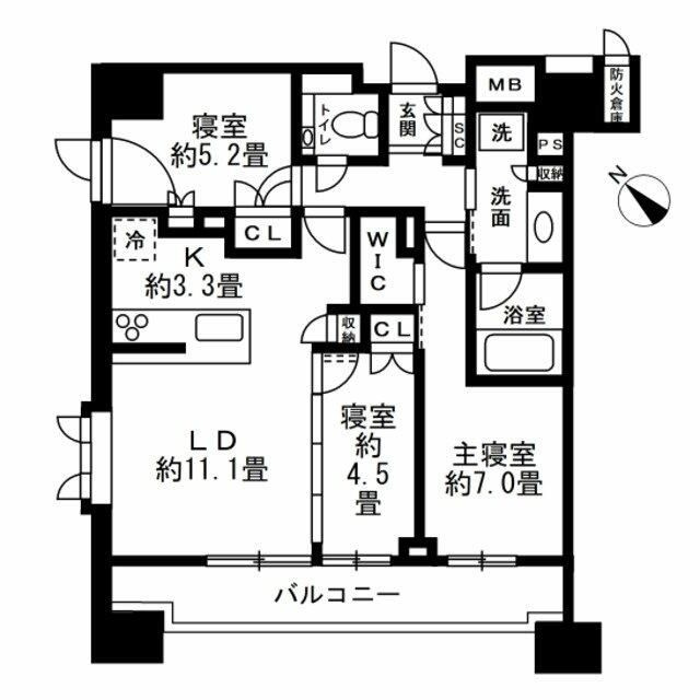 ドレッセ都立大学の間取り