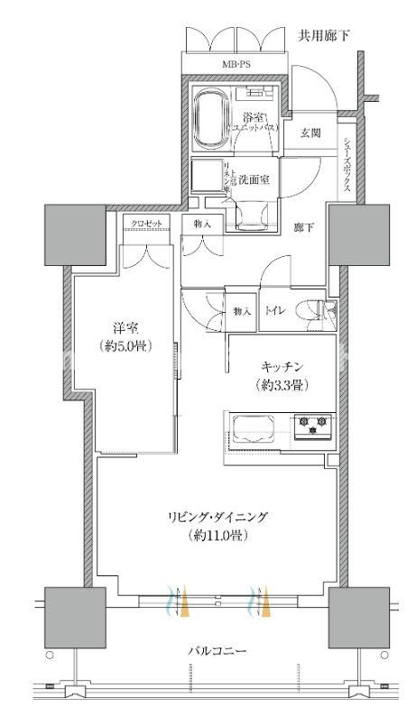 ローレルタワー堺筋本町の間取り
