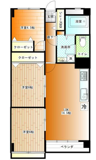 ヴェルドミール聖蹟桜ヶ丘の間取り