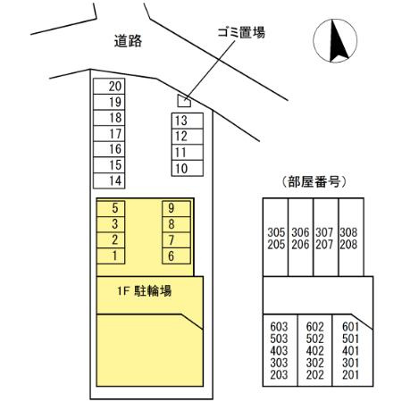 カラット中川の区画図