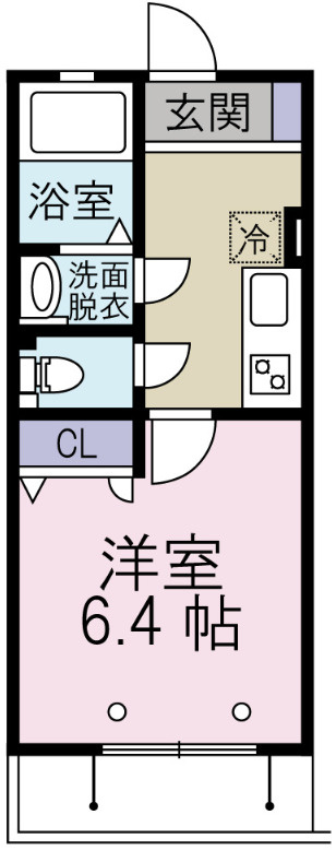 新宿区百人町１丁目のアパートの間取り