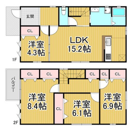 フジパレス戸建賃貸中筋八丁目の間取り