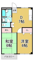 宝旭ハイツの間取り