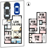 草津市矢倉２丁目　分譲3区画1号棟の画像