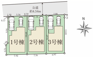 【区画図】 | 草津市矢倉２丁目　分譲3区画1号棟