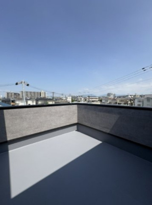 【バルコニー】 | 堺市中区福田　新築戸建 | お洗濯物が気持ちよく乾きそうです。
