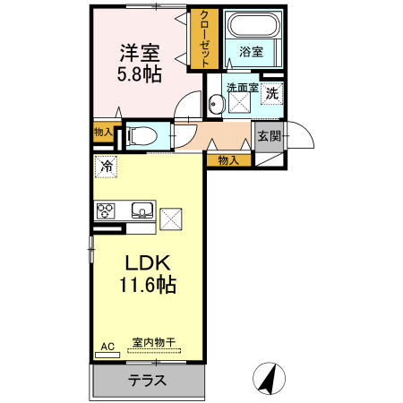 セキュレア須屋　J棟の間取り