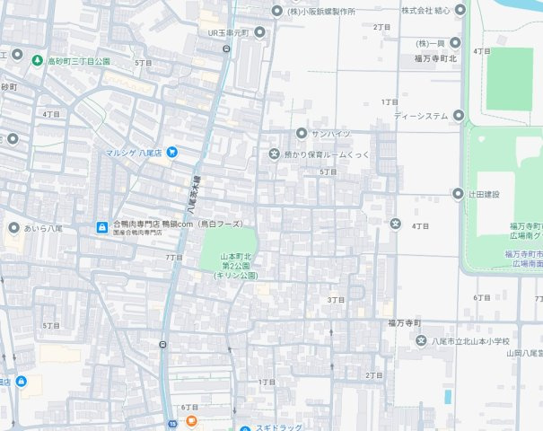 八尾市福万寺町　第8期　新築一戸建ての地図
