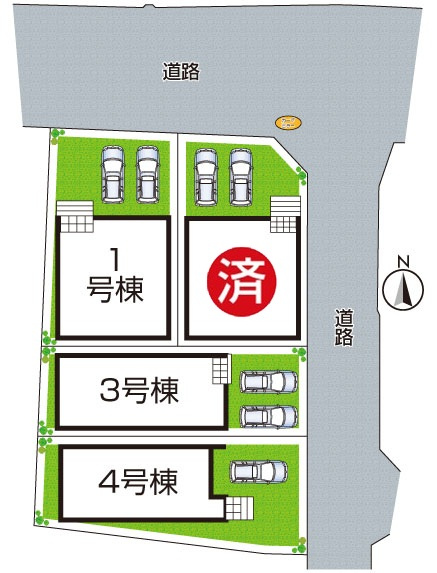 八尾市福万寺町　第8期　新築一戸建ての区画図|全4区画