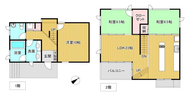 商談中　緑に囲まれたデザイナーズハウス3LDKの間取り|2階リビングです