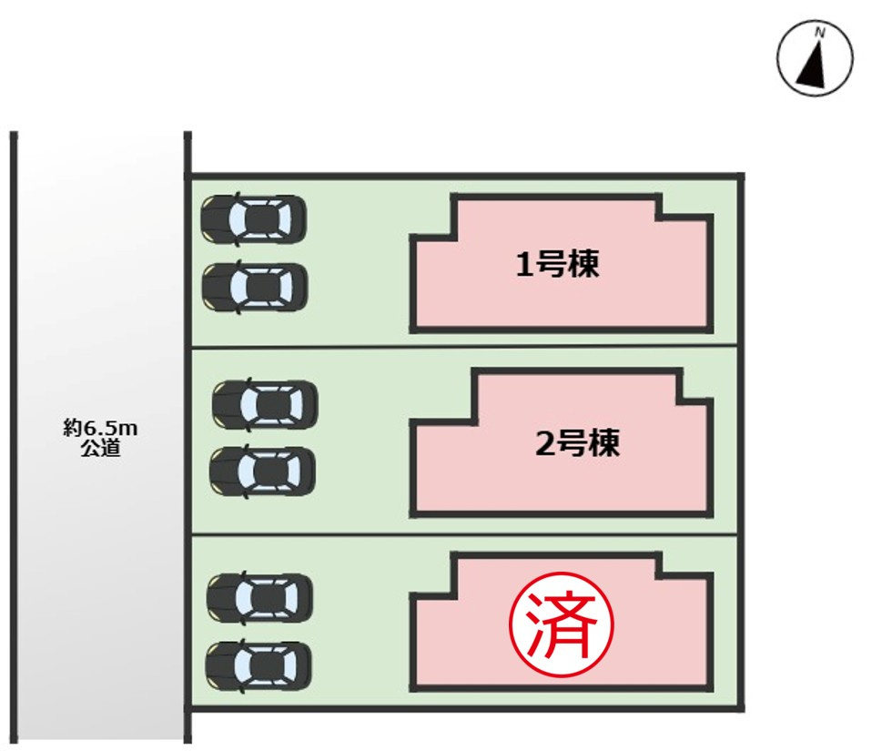 KEIAI GRACE中川区助光1期｜名古屋市の戸建ならホームアップの区画図
