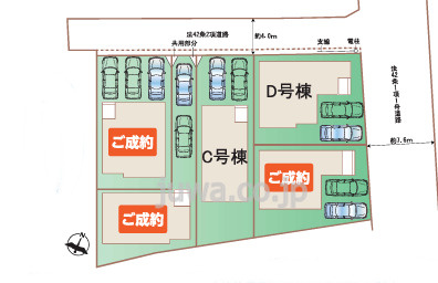 【新築分譲住宅】ふじみ野市亀久保3丁目の区画図