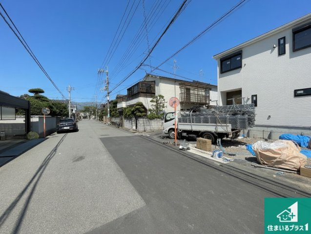 八尾市福万寺町　第8期　新築一戸建ての前面道路含む現地写真|周辺は落ち着いた街並みの住宅地！子育てがしやすい住環境です！まだ未完成ですが、現地でしかわからない事もございます。是非一度ご覧ください。