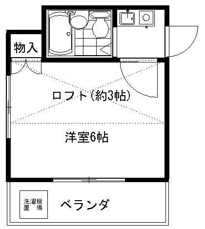 横浜市南区庚台のアパートの間取り