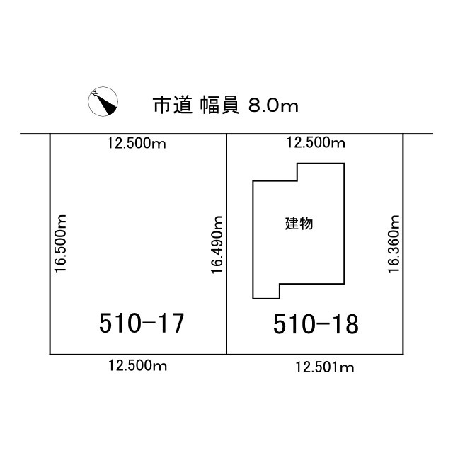 売地　並木町の土地図