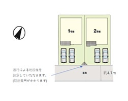 福岡市東区八田3丁目第14-2棟（1号棟）の区画図|配置図（1号棟）