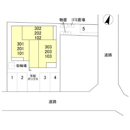 D-Grande弥生Eの区画図