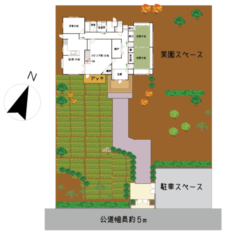 匝瑳市長谷　中古戸建の区画図|敷地約291坪ドックランが可能です 駐車3台可 ７SLDK暖炉付 リビング吹抜 　海岸まで車約4分 