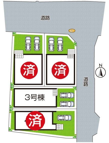 八尾市福万寺町　第8期　新築一戸建ての区画図|全4区画