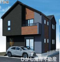 平塚市幸町　新築戸建　全2棟の外観パース|１号棟イメージパスですので実際のものと多少異なります
